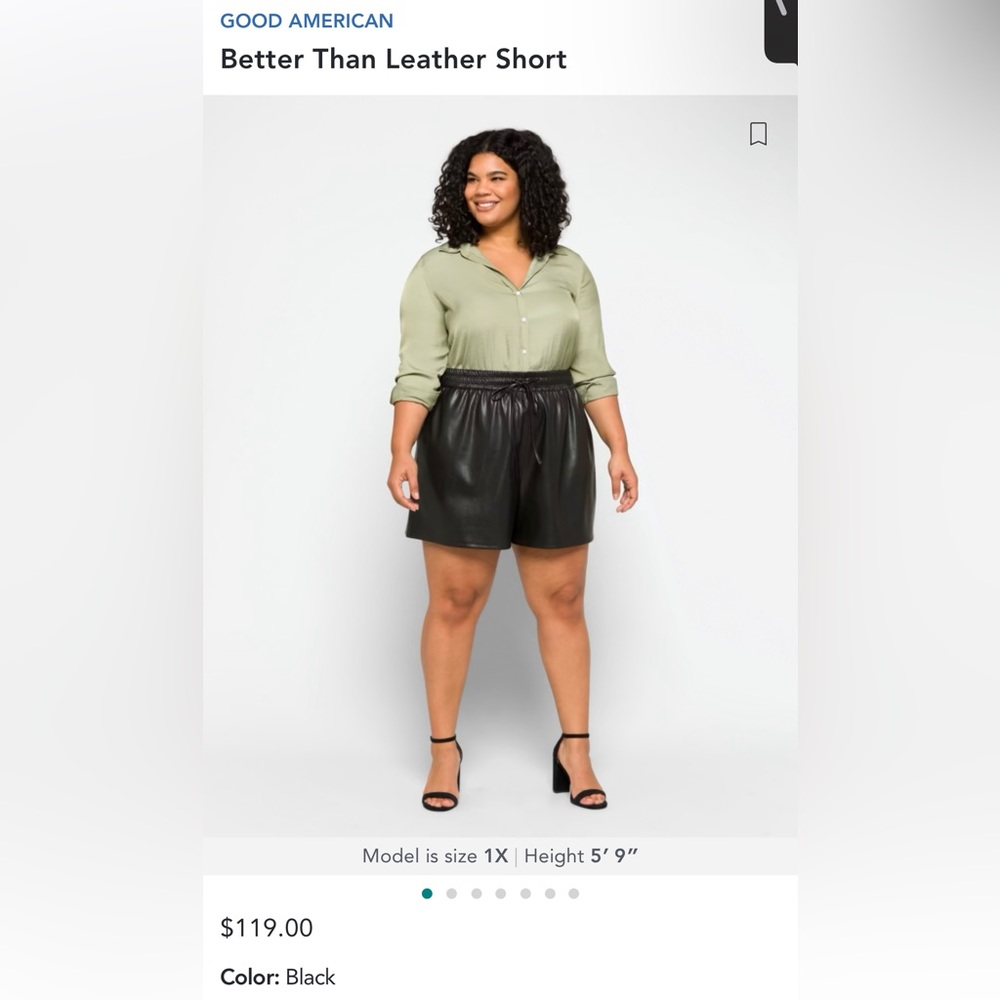NWT Good American Better Than Leather Short in 2X Stitch Fix size, (5) GA size
